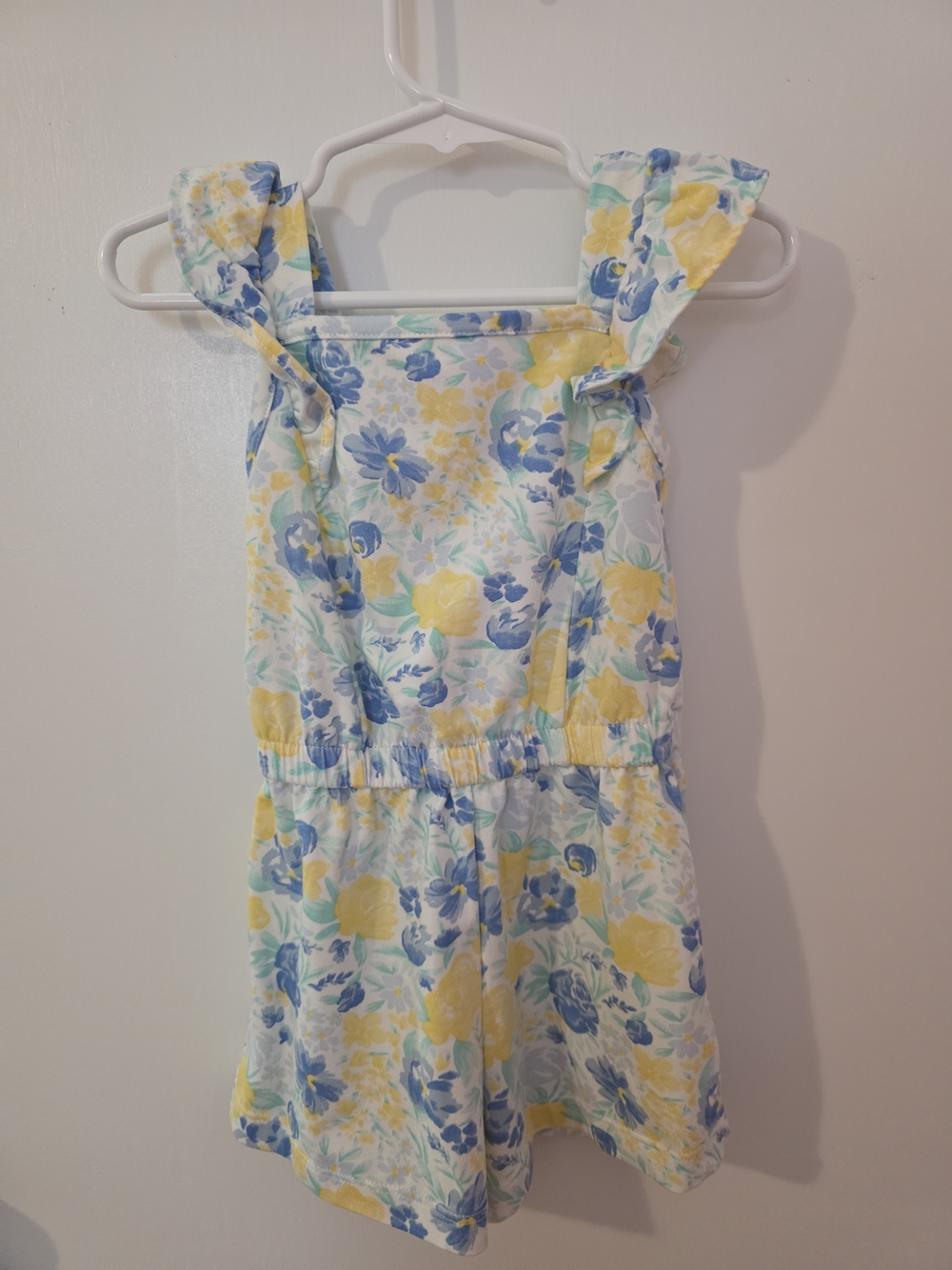 btween Yellow and Blue Floral Sundress Romper